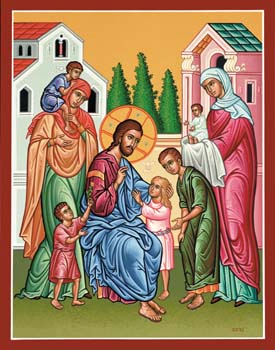 Christ With the Children Icon